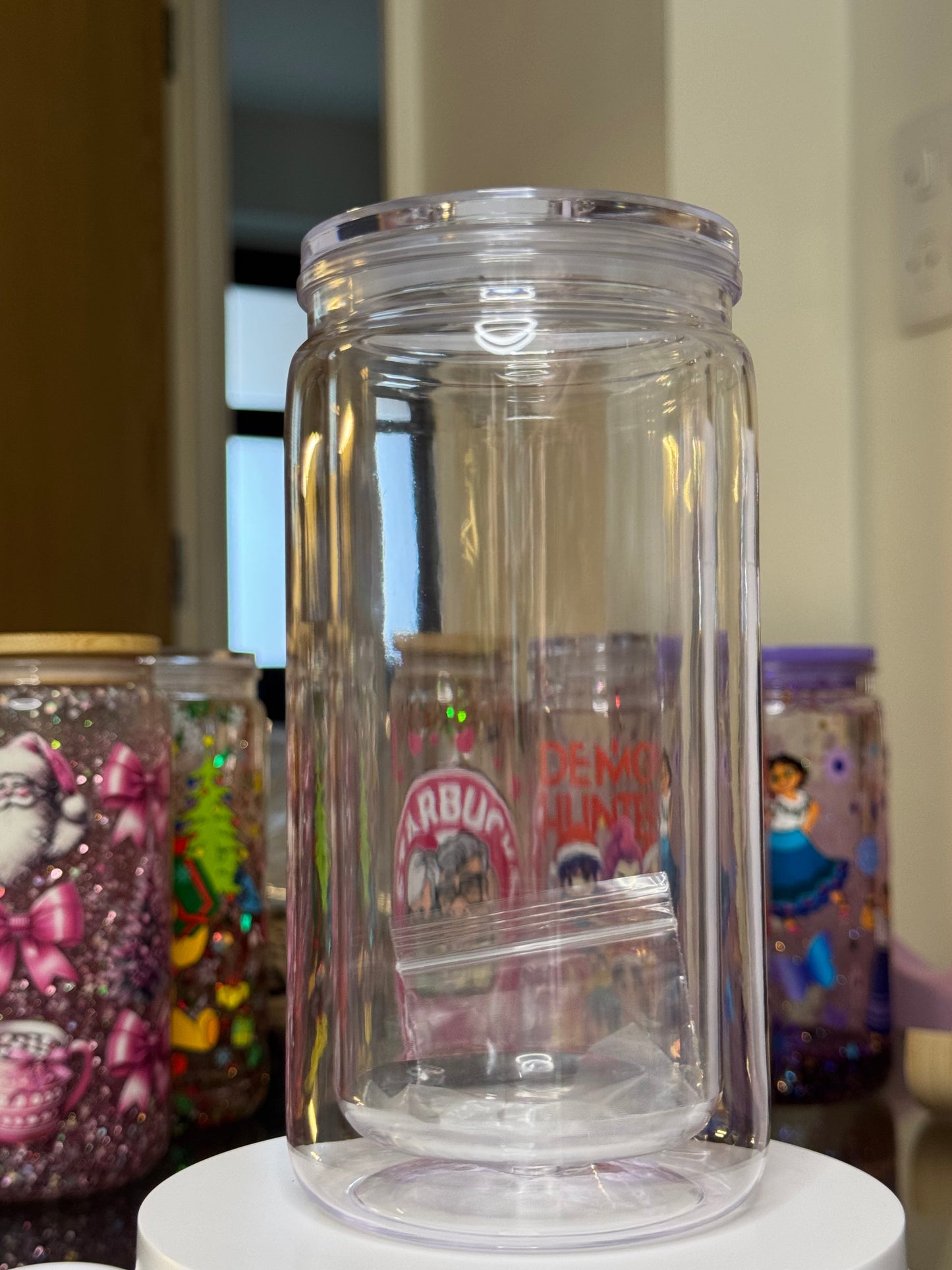 16oz Acrylic Cup Clear Lid