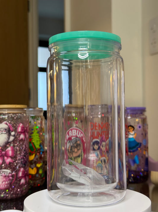 TikTok Live 20oz Acrylic snow globe Tumbler - Green