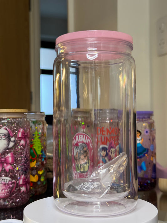 TikTok Live 20oz Acrylic snow globe Tumbler - Pink