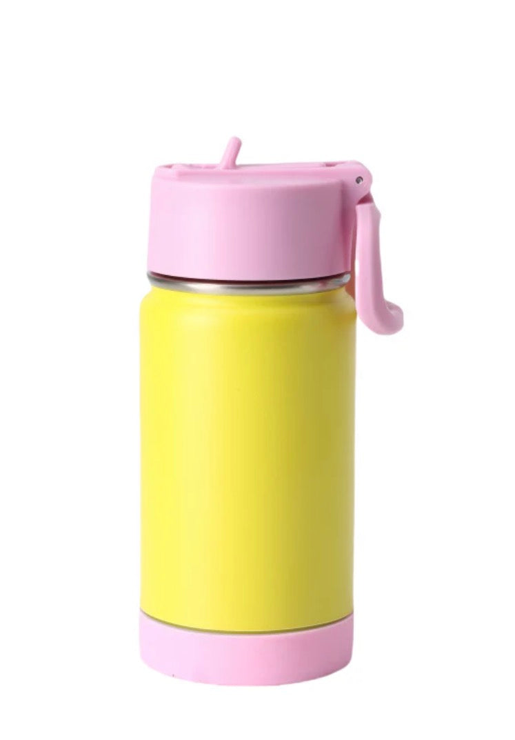 Kids yellow/pink 12oz bottle