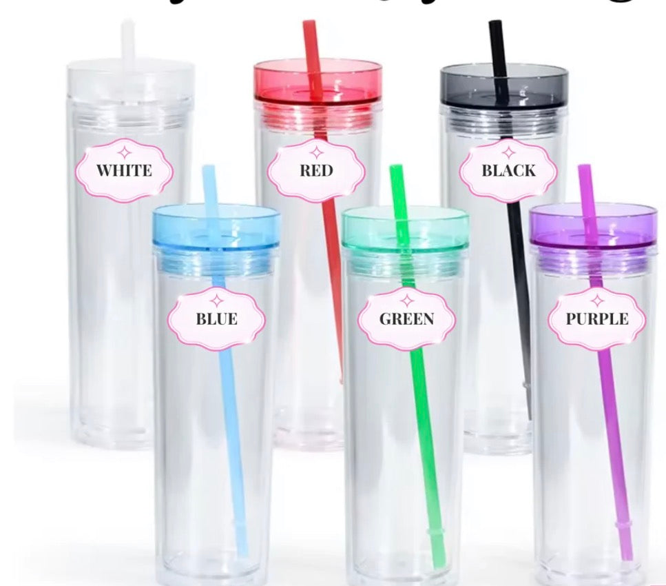 16oz skinny snow globe tumbler