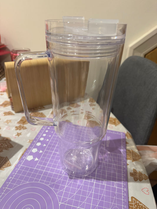 40 oz snowglobe cup - Clear