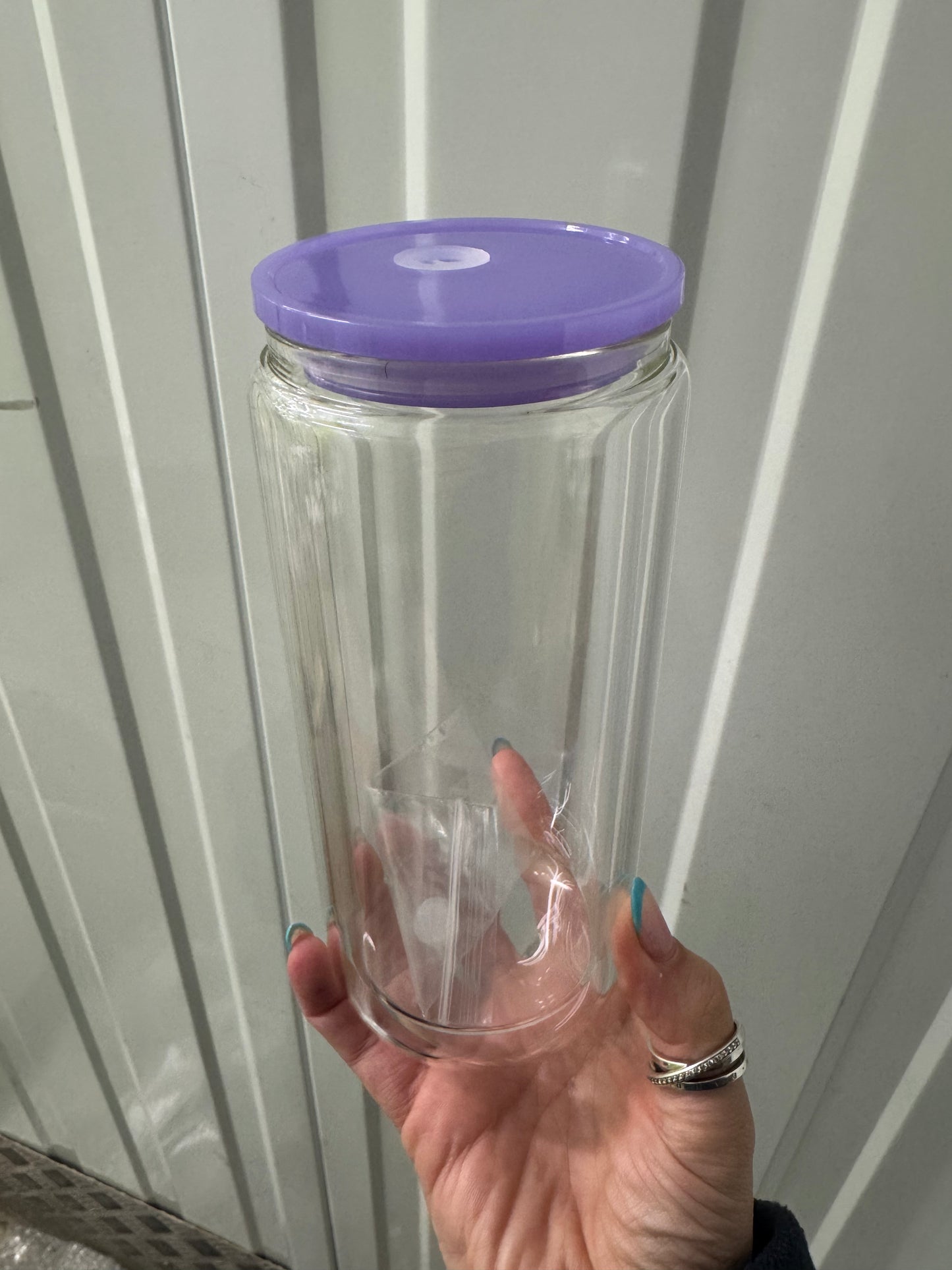 GLASS 20oz purple